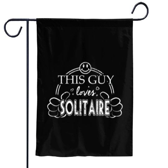 Guy Loves Solitaire Garden Flags