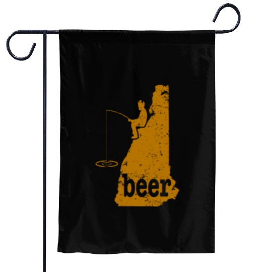 Beer Fishing Grandpa NH Ice Fishing Beer Garden Flags