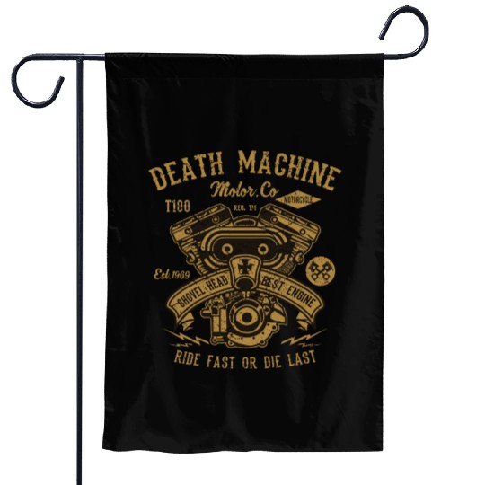 Death Machine Garden Flags