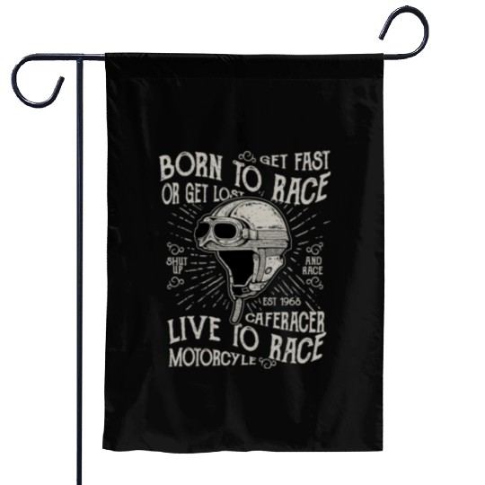 Born to Race Garden Flags