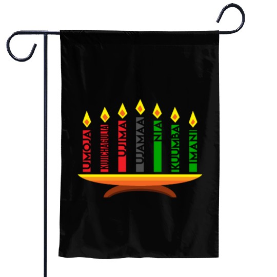 Kwanzaa Holiday Candles Garden Flags