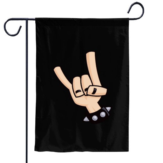 Devil Horns Garden Flags