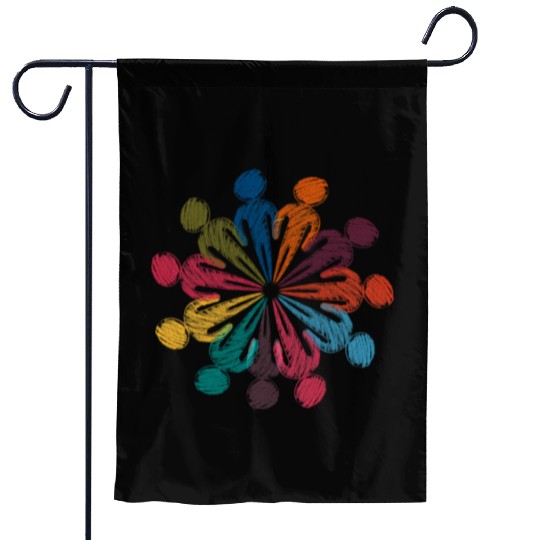 weltfrieden auf erden world peace on earth love179 Garden Flags