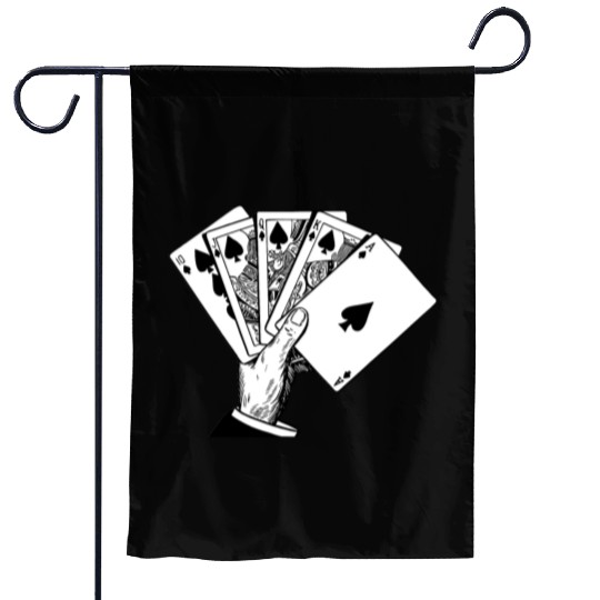 Royal Flush Vintage Illustration Garden Flags