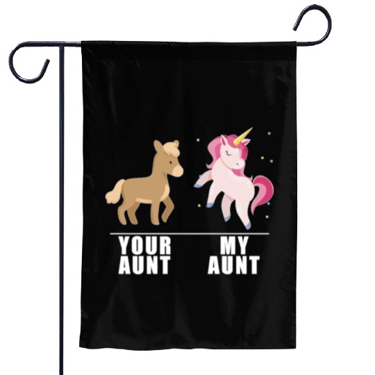 Your Aunt My Aunt Unicorn Garden Flags
