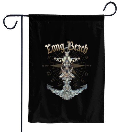 Long Beach Anchor Nautical Sailing Boat Summer Garden Flags