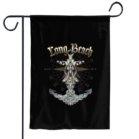 Long Beach Anchor Nautical Sailing Boat Summer Garden Flags