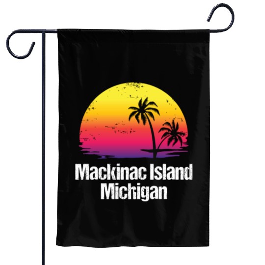 Summer Vacation Mackinac Island Garden Flags