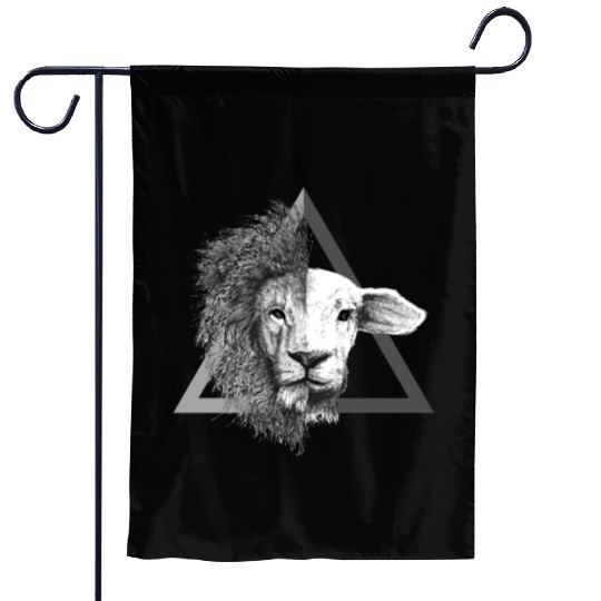 Christian,Bible Quote,Lion and Lamb Garden Flags