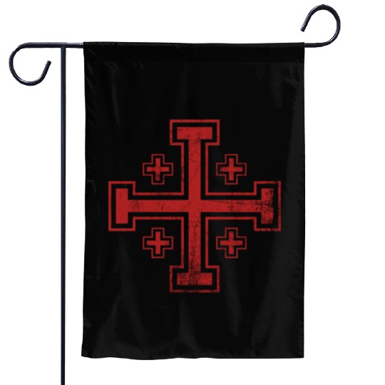 Crusader Cross Knights Templar Garden Flags