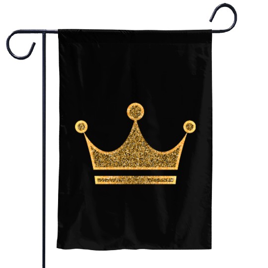 Vip golden crown monarch king vector image rap art Garden Flags