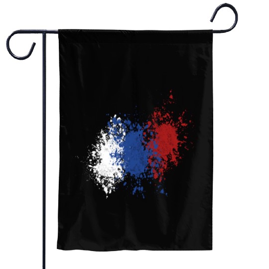 russian splatter Garden Flags