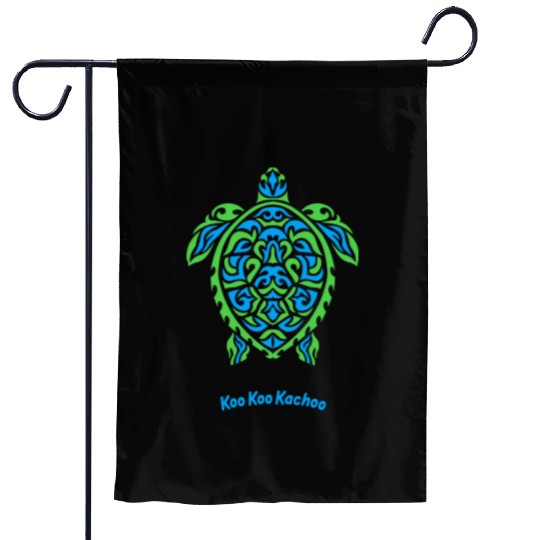 Turtle Koo Koo Kachoo Garden Flags