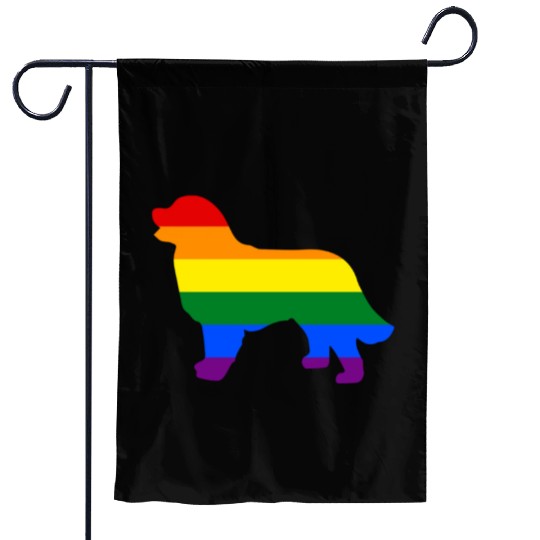Gay Pride Dog Bernese Mountain Dog Gay Pride Dog Apparel Garden Flags