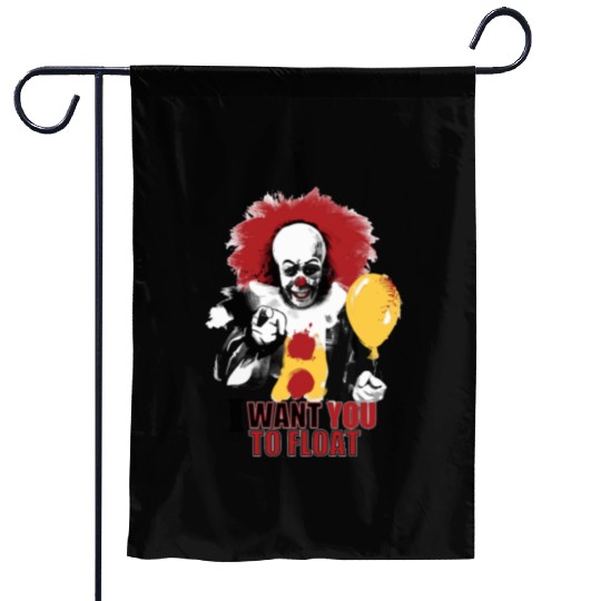 Creepy Pennywise LIGHT Version Art Character Garden Flags