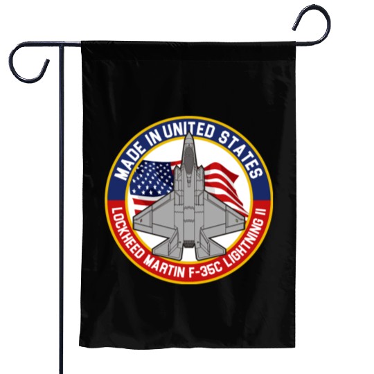 Lockheed Martin F-35C Lightning II - Made in USA Garden Flags