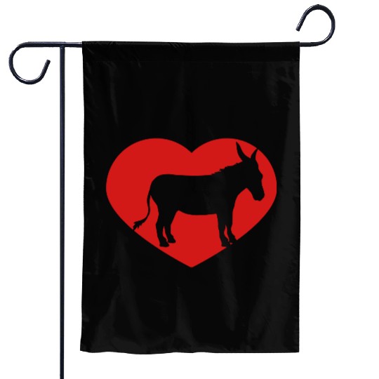 i love love heart donkey horse pony small packelse Garden Flags