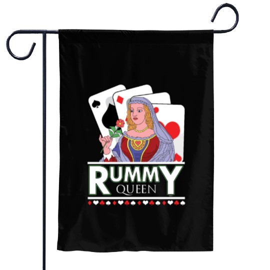 Rummy Queen Card Deck Garden Flags