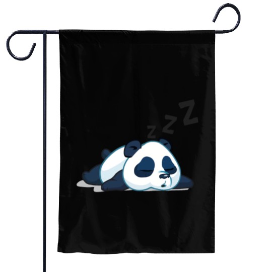Funny sleeping panda Garden Flags