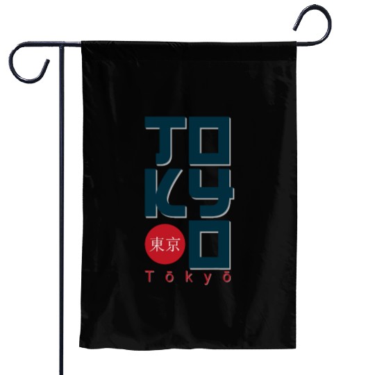 Tokyo Garden Flags and apparel design effect print,