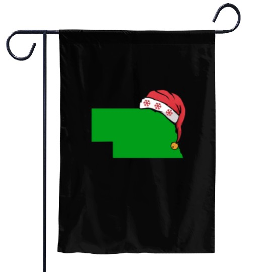 Nebraska Christmas Cute Christmas Gift Green US State Garden Flags