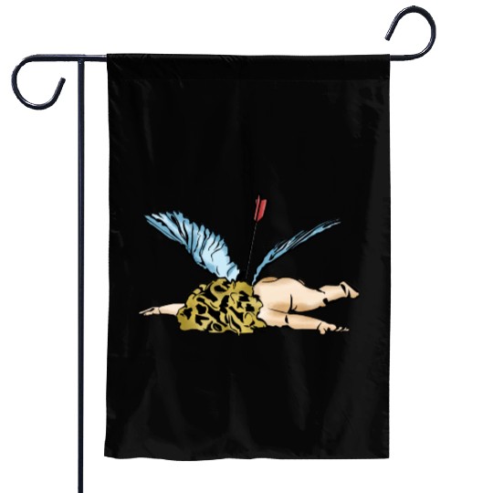 Dead Cupid Garden Flags