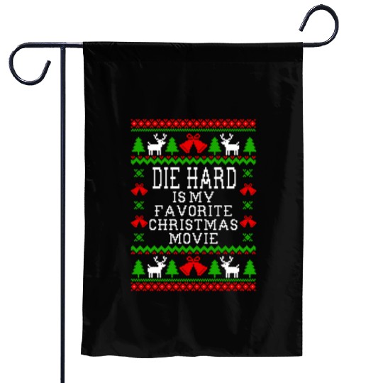 Die Hard Is My Favorite Christmas Movie Garden Flags