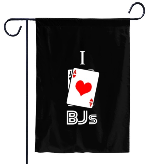 I Love BJs Blackjack 21 Casino Gambling Garden Flags