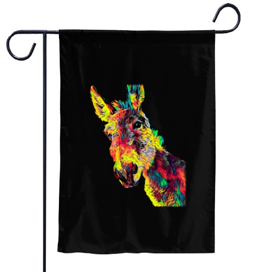 Jackass Mule Donkey Colored Design For Animal Lovers Owners True Friend Garden Flags