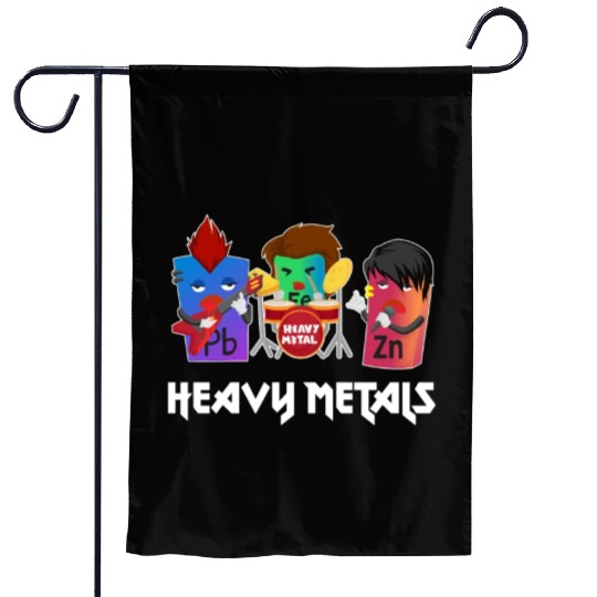 Funny Heavy Metals Chemistry Elements Rock Band Garden Flags
