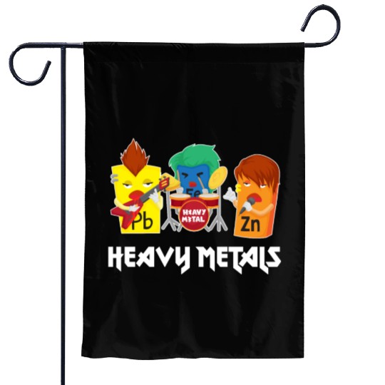 Funny Heavy Metals Chemistry Elements Rock Band Garden Flags