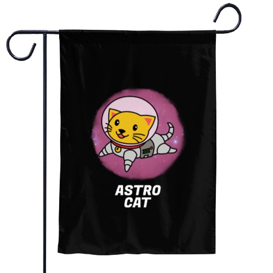 Astro Cat Garden Flags
