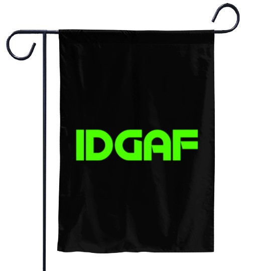 IDGAF (LIME GREEN PRINT) Garden Flags