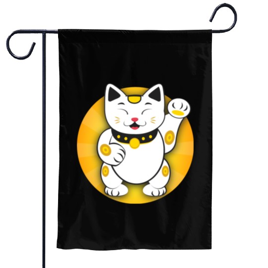 Maneki Neko - Japanese Lucky Cat Garden Flags