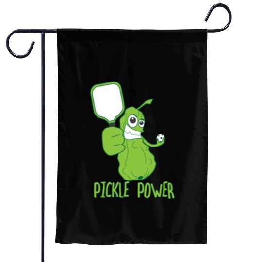 Pickleball Funny Pickle Power Garden Flags