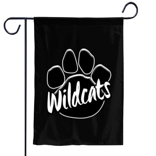 Wildcats Paw Print Mascot School Pride Garden Flags