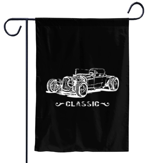 Classic Hot Rod Garden Flags