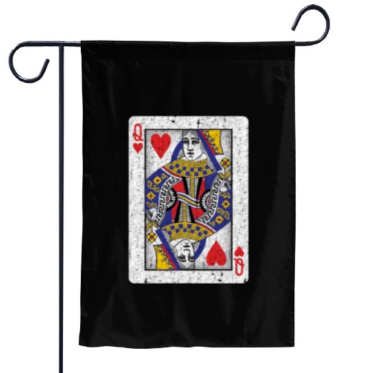 queen of hearts playing card Garden Flags