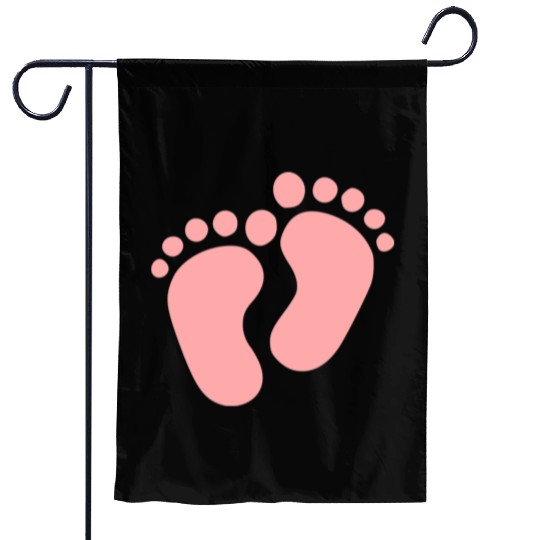 Baby Feet Pastel Pink Pregnancy Maternity Garden Flags