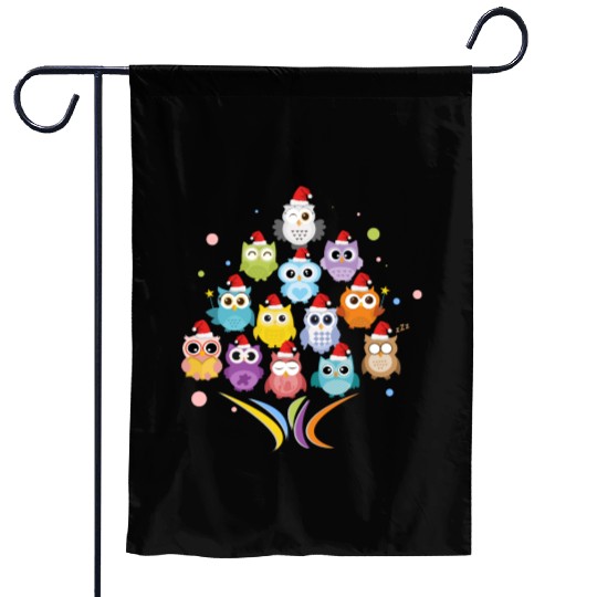 Christmas - Christmas tree with Owls - Xmas - Pets Garden Flags