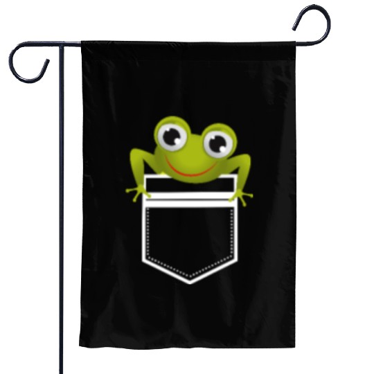 Cute Pocket Frog Toad Amphibian Animal Gift Garden Flags