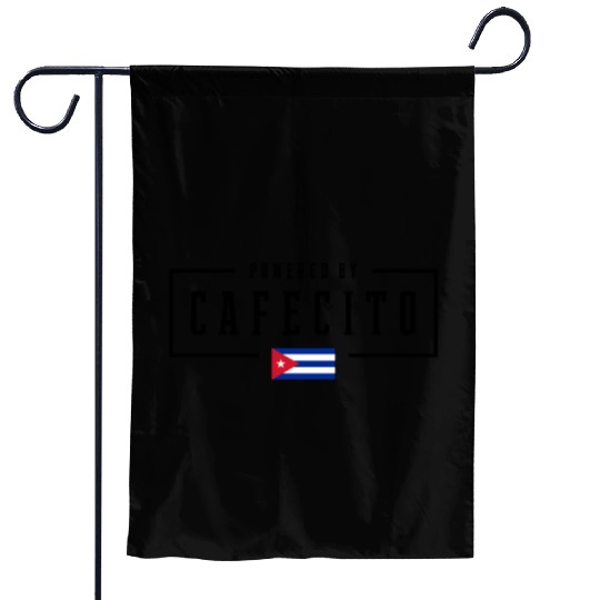 Powered by Cafecito Cuban Coffee Cuba Flag Garden Flags