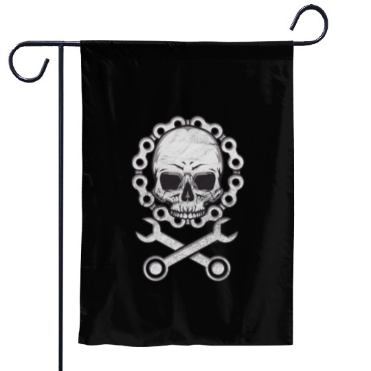 Motocross Motorsport Gift Skull Biker Motorcycle Garden Flags