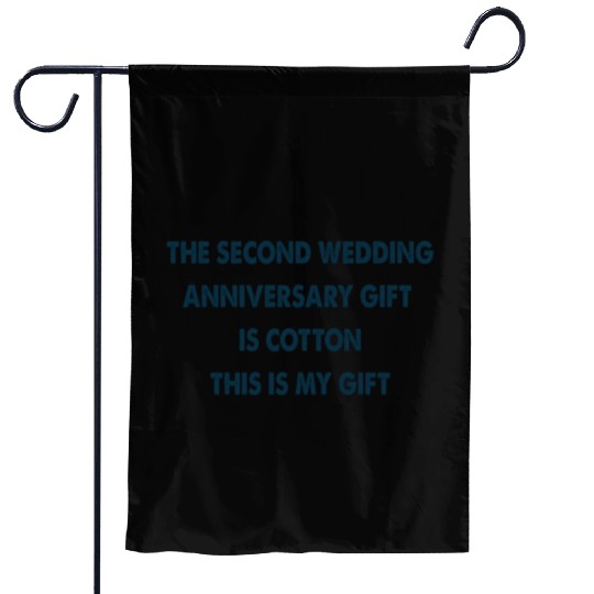 the second wedding anniversary gift is cotton Garden Flags