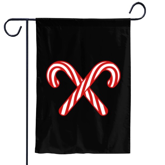 2 candy cane cross x delicious candy sugar sweet h Garden Flags