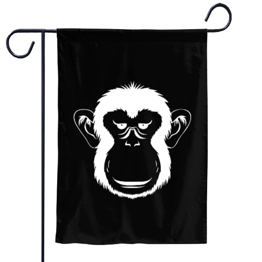 Bored Monkey Face Garden Flags