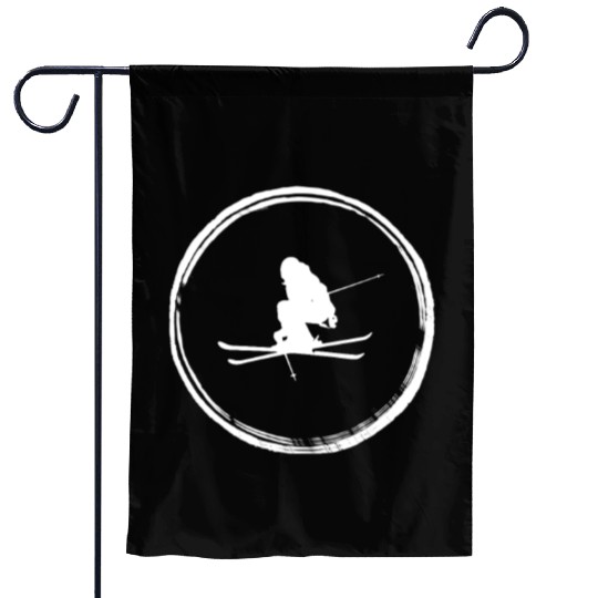Ski Skies Skier Skiing Ski Club Garden Flags