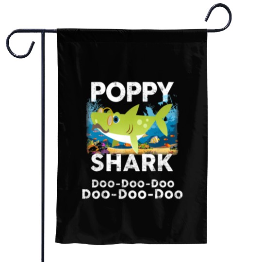 Poppy Shark Garden Flags Doo Doo Doo Family Gift T Sh