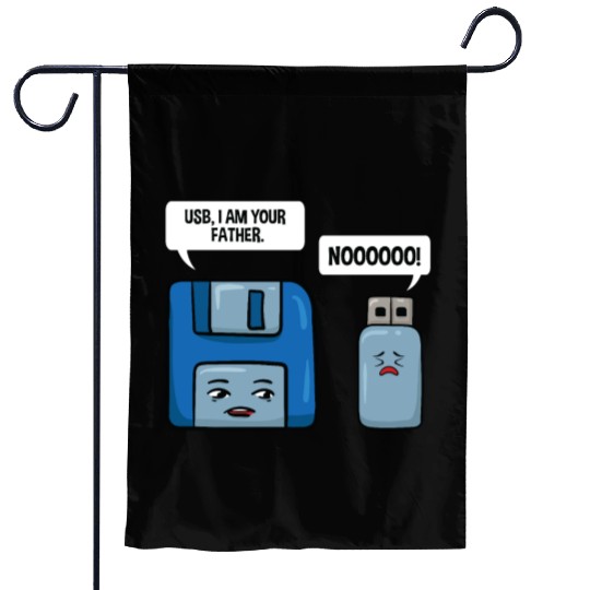 Floppy Disc USB Data Nerd Computer Science Gift Garden Flags