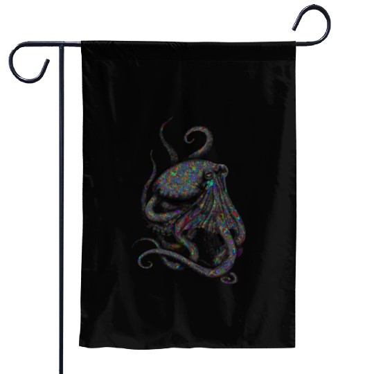 Octopus Psychedelic Garden Flags